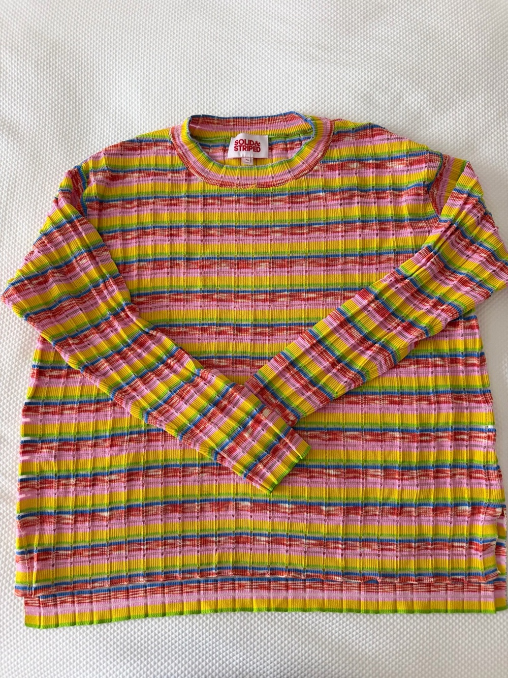 SOLID & STRIPED Rainbow Knit Top
